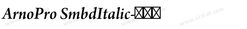 ArnoPro SmbdItalic字体转换